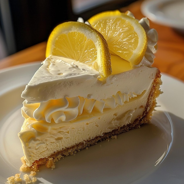 Close up Amateur photo from reddit taken with an iphone 15 pro Lemon White Chocolate Cheesecake