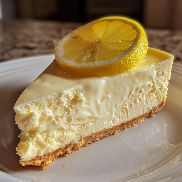 Close up Amateur photo from reddit taken with an iphone 15 pro Lemon White Chocolate Cheesecake