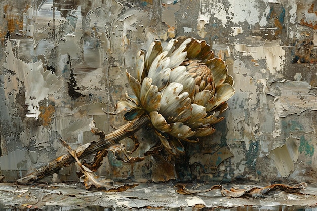 Close up of artichokes on display at a farmers market