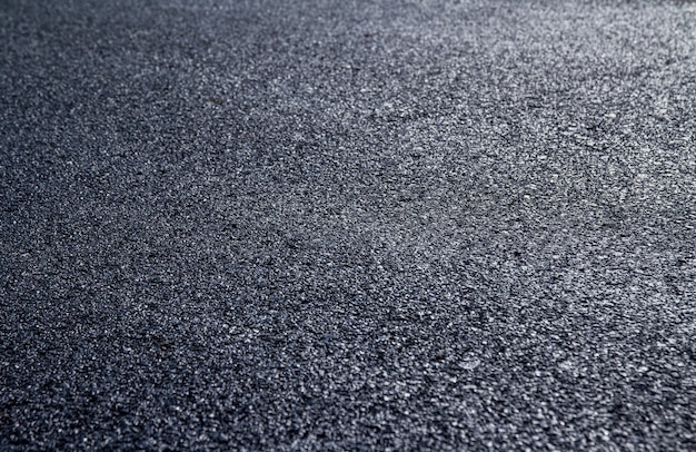 close up of asphalt road texture with selective focus