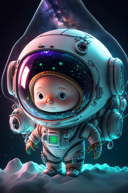 Close up of an astronaut in a space suit generative ai