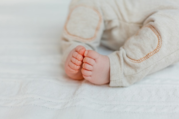 Close-up of baby's legs