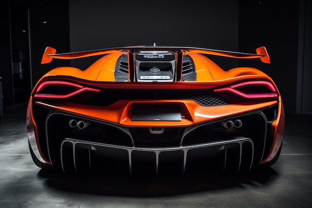 A close up of the back of a mclaren 720s supercar