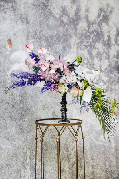 Photo close-up. beautiful bouquet of fresh flowers.