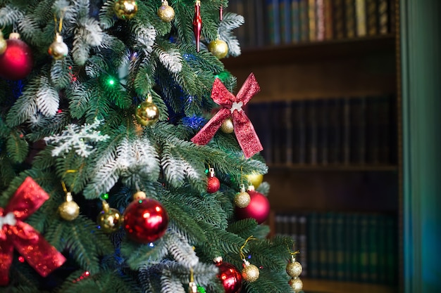 Close-up of beautiful Christmas tree