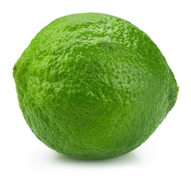 Close up on beautiful fresh lime isolated