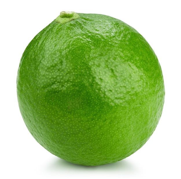 Close up on beautiful fresh lime isolated