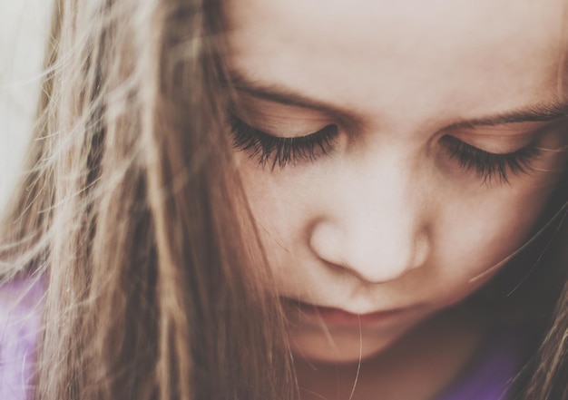 Photo close-up of beautiful girl