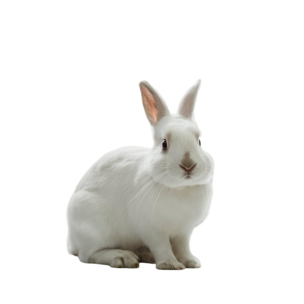 Close up on beautiful rabbit isolated