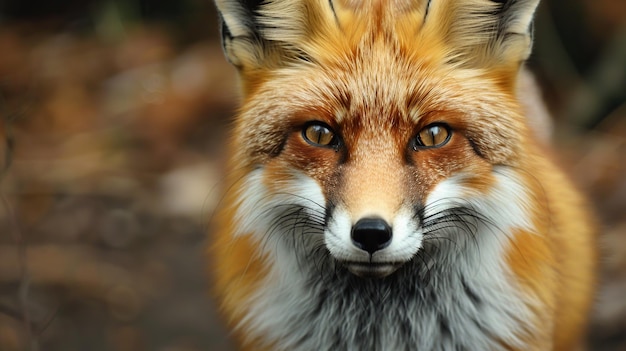 A close up of a beautiful red fox Generative Ai