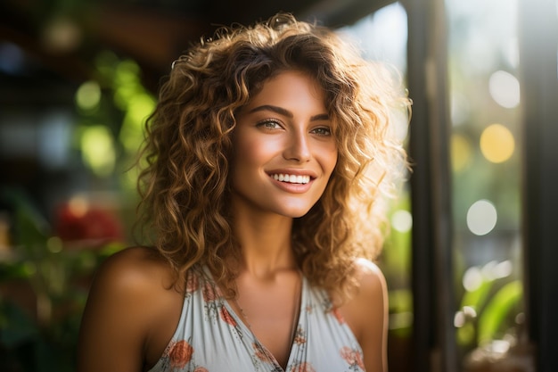 Close up beautiful woman drinking from water bottle on sunny summer day for hydration