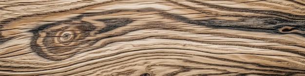 Close Up Beige Textured Wood Background Panoramic Banner Generative AI