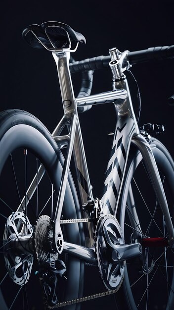 Photo close up of bicycle detls and parts