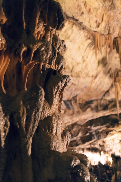 Close up of big stalagmite