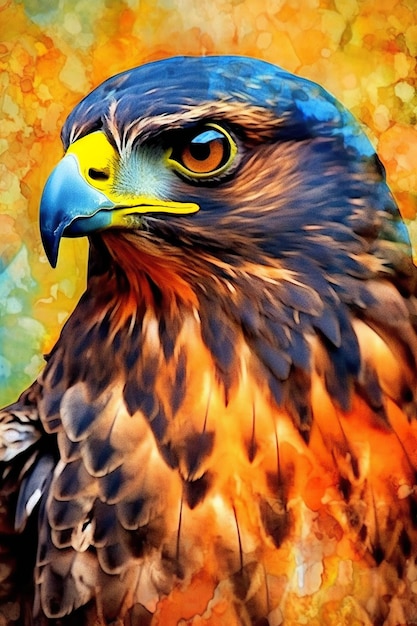 A close up of a bird of prey Generative AI image