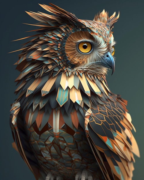 Close up of a bird of prey generative ai