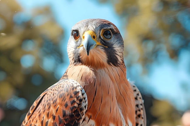 A close up of a bird of prey