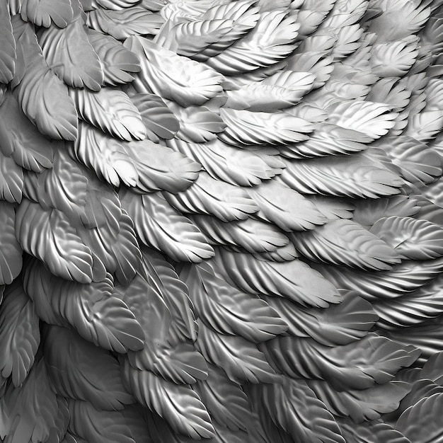 A close up of a bird's feathers