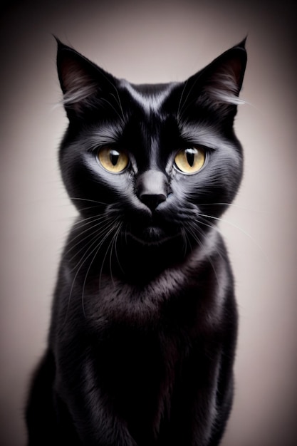 Close up a black cat Generative AI illustrations