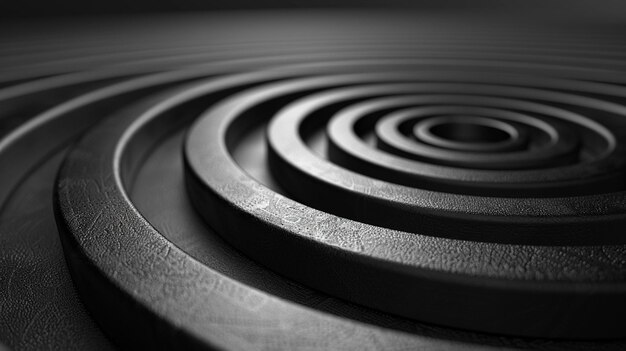 a close up of a black and white photo of a spiral generative ai