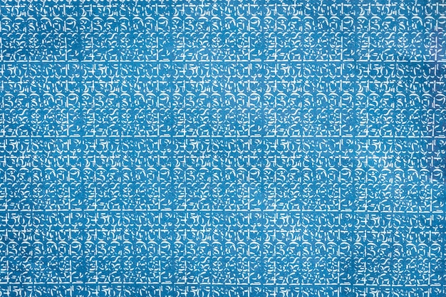 close up blue carbon paper texture and background