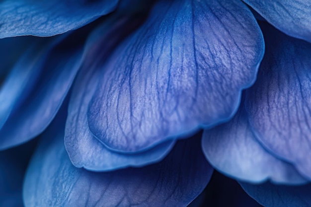 Photo a close up of a blue flower petal generative ai image