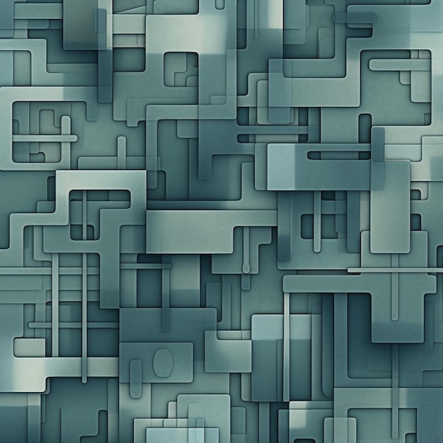 a close up of a blue and green abstract background with squares generative ai