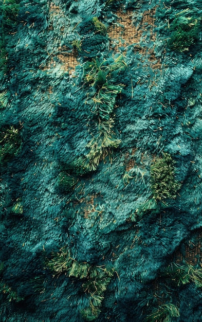 Photo a close up of a blue and green texture with the texture of the rock