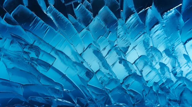 A close up of a blue ice piece