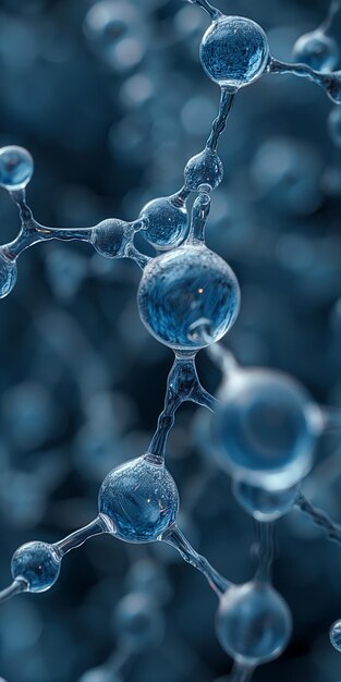 a close up of a blue liquid in a cell