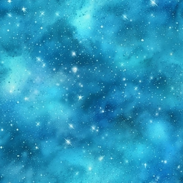 A close up of a blue sky with stars and clouds generative ai