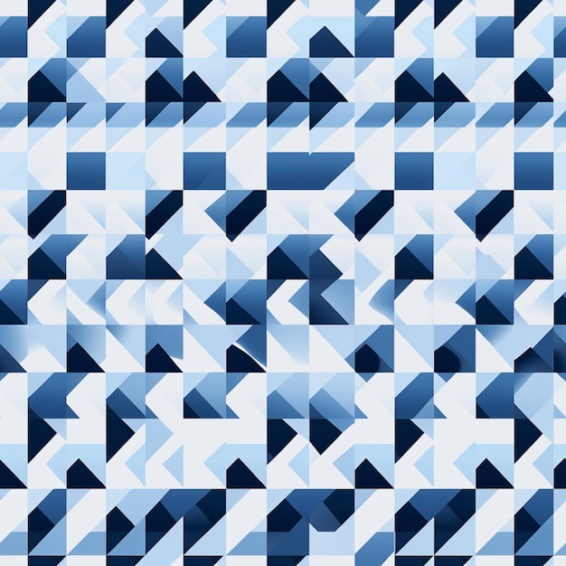 a close up of a blue and white geometric pattern with a diagonal design generative ai