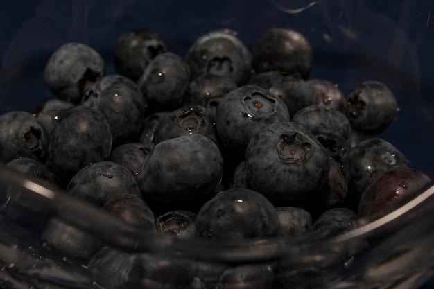 Close-up of blueberries in bowl