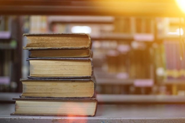 Close-up of books on table