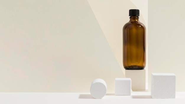 Close-up of bottles on white background