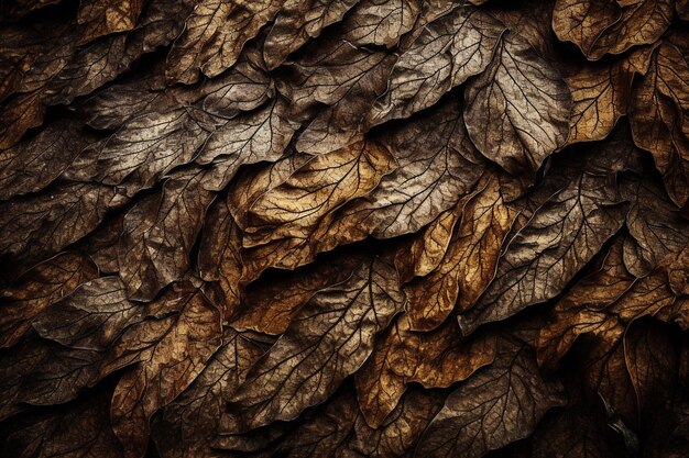 A close up of a brown leaf with the word leaves on it