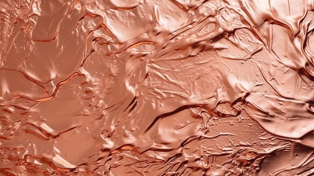 A close up of a brown paint with the texture of the paint.