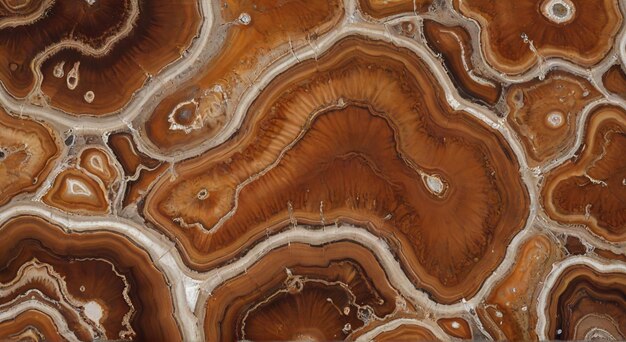 Photo a close up of a brown and white marble surface