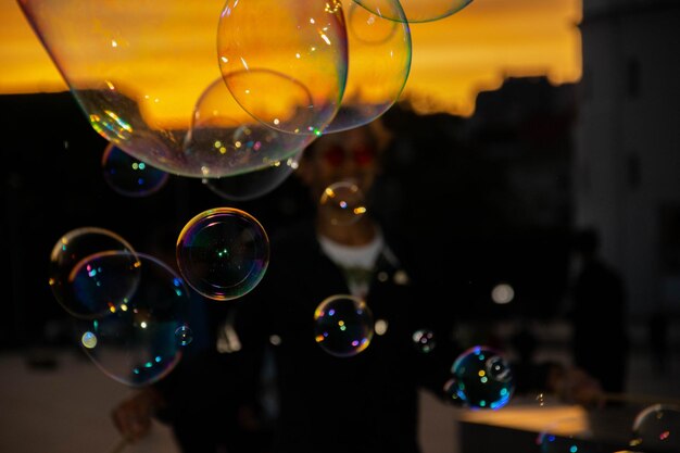 Photo close-up of bubbles