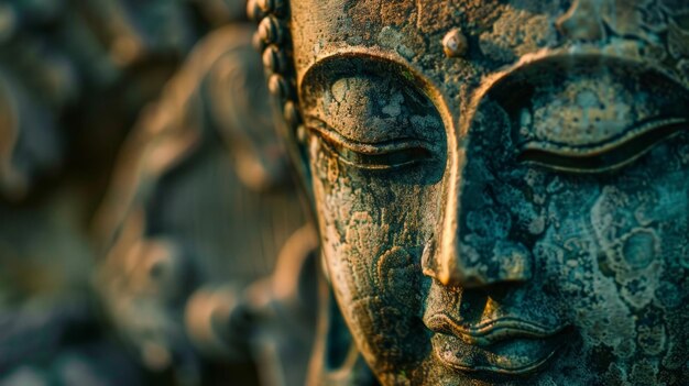 close up Buddha face