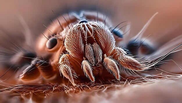 A close up of a bugs head with its antennae and legs visible