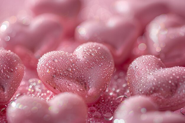 A close up of a bunch of candy hearts