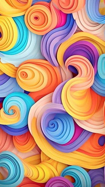 A close up of a bunch of colorful paper flowers generative ai