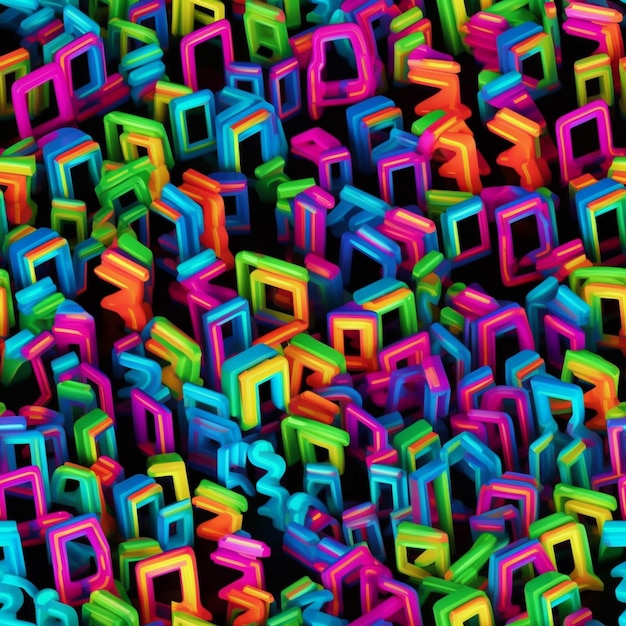 A close up of a bunch of colorful plastic chairs generative ai