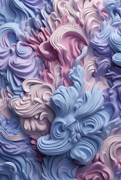 A close up of a bunch of different colored swirls generative ai