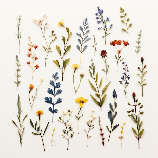 A close up of a bunch of different types of flowers generative ai