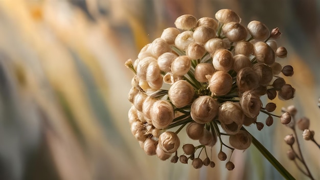 a close up of a bunch of flowers with the word quot pomegranate quot on it