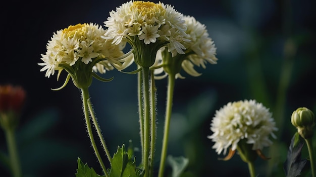 Photo a close up of a bunch of flowers with the words quot dandelion quot on the top