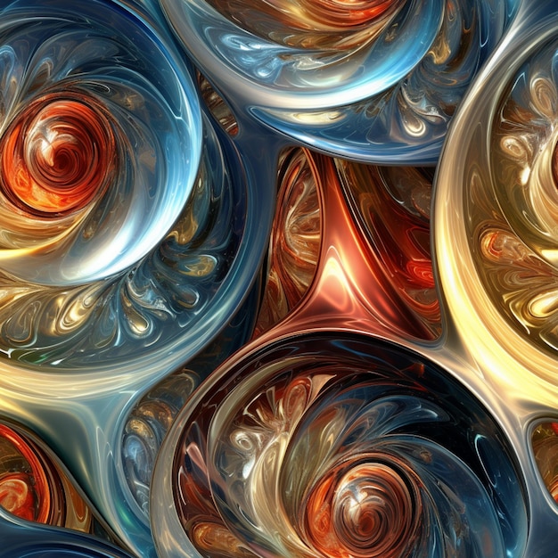 A close up of a bunch of glass bowls with different colors generative ai