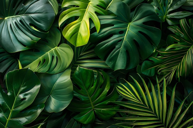 A close up of a bunch of green leaves